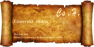 Csernai Huba névjegykártya